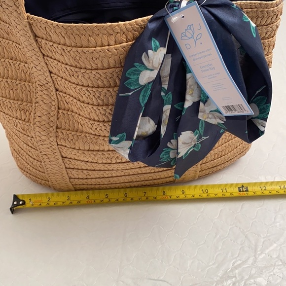 Draper James Everyday straw tote bag NWT - Picture 8 of 12